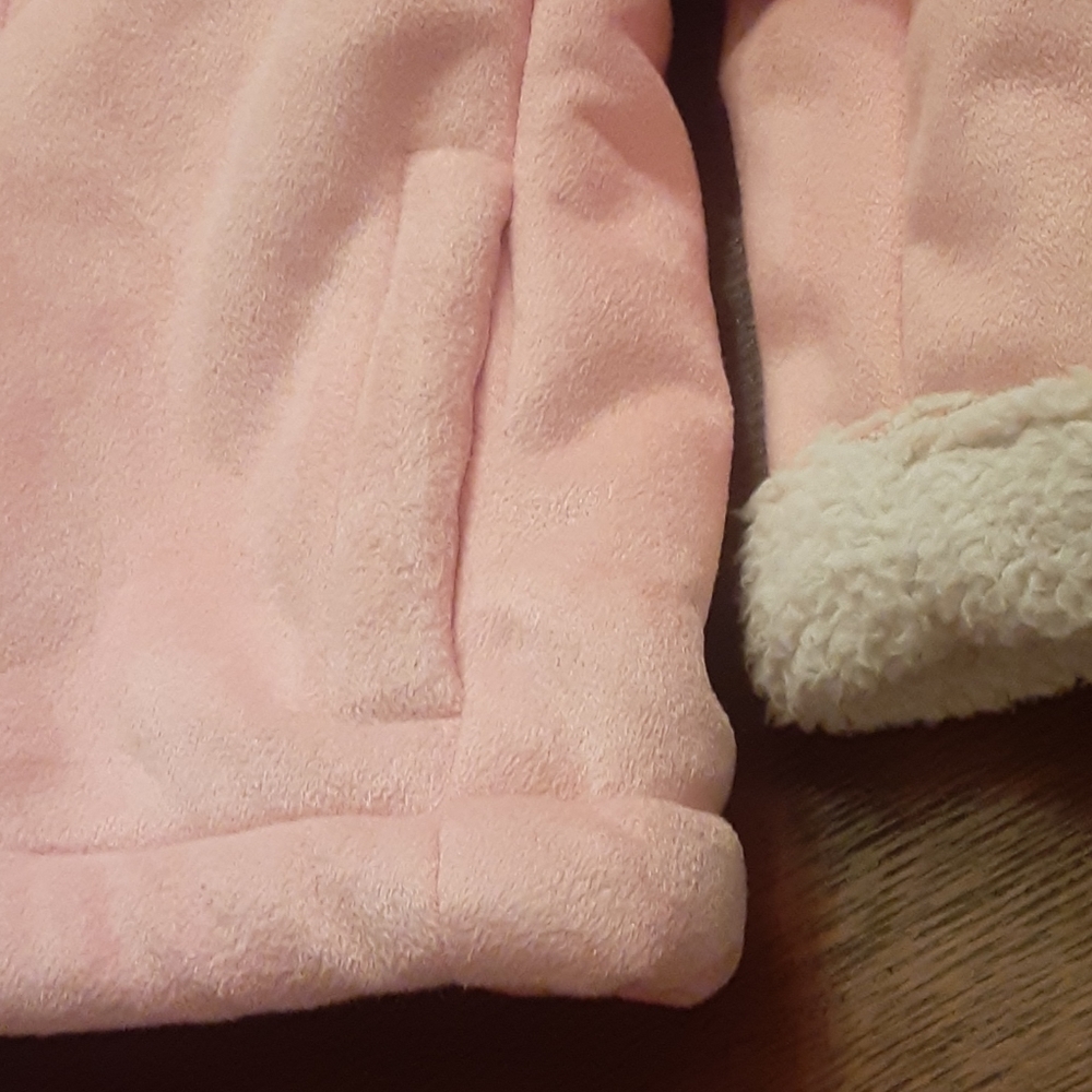 Old Navy faux suede hooded infant jacket - Picture 6 of 10